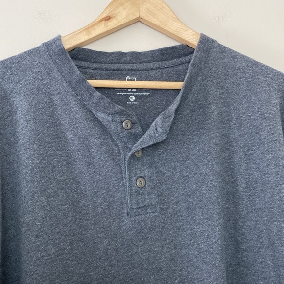 Woolrich Men’s Long Sleeve Henley 100% Cotton Dark Grey Heather Size XL - Picture 7 of 7